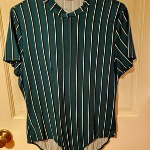 Green striped bodysuit